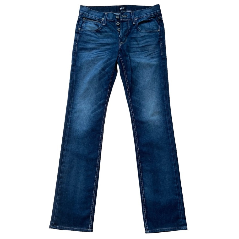 Hudson Byron 5pockets straight men jeans 30 blue button fly style cut 11756